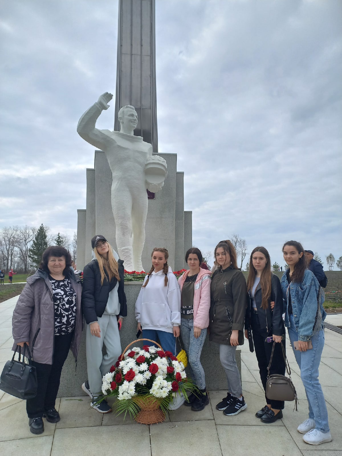 На место приземления Ю.А. Гагарина 