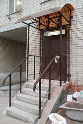 Крыльцо оштукатурено