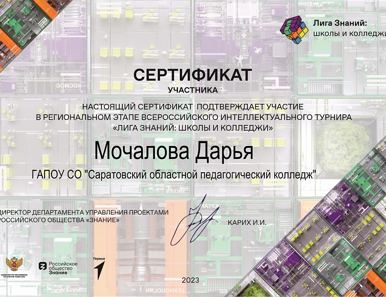 Всероссийский проект "Лига Знаний: школы и колледжи"