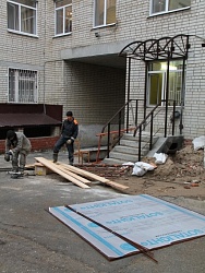 Подготовка к покрытию козырька